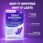 SAKYPRORAL Purple Teeth Whitening Strips - Enamel Safe

