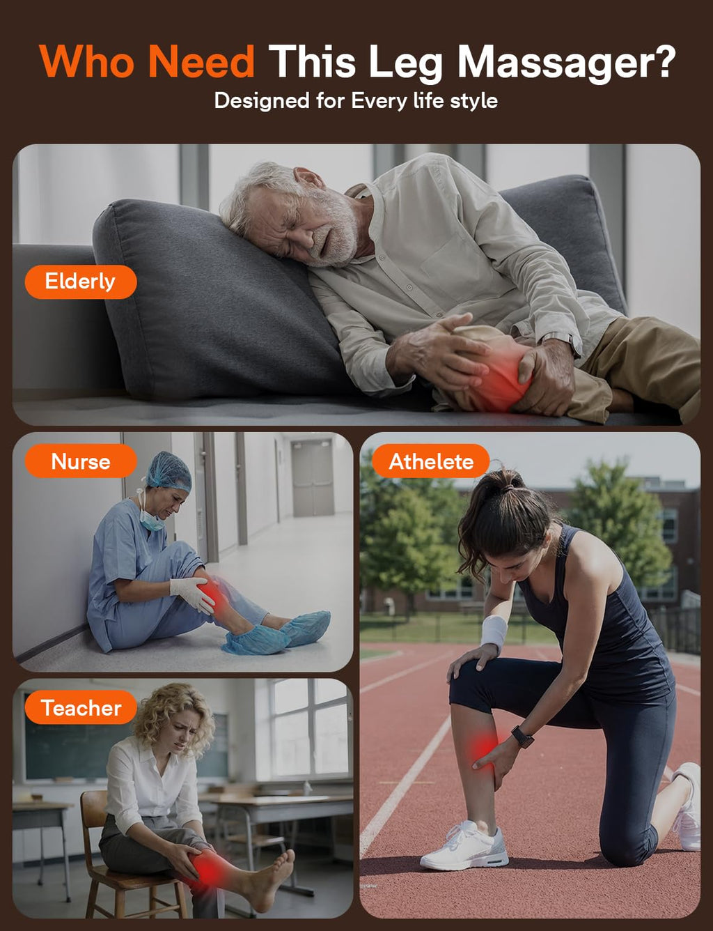 ALLJOY Leg Massager for Circulation and Pain Relief

