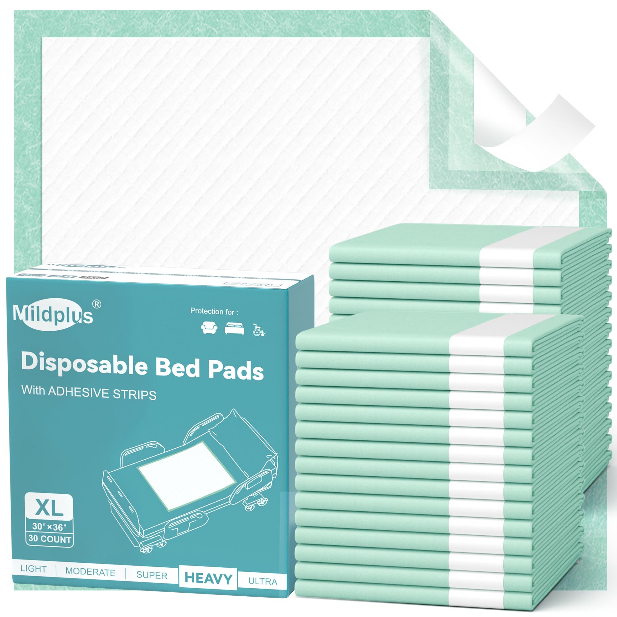 MILDPLUS Disposable Bed Pads for Incontinence

