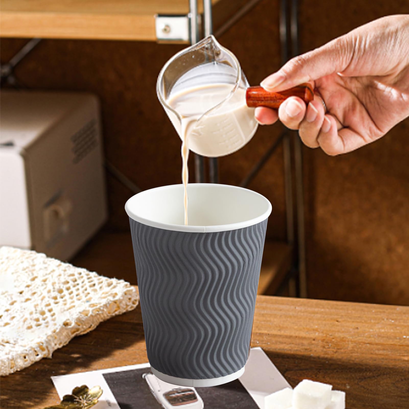 Clawsoff Corrugated Insulated Ripple Cups for Hot or Cold


