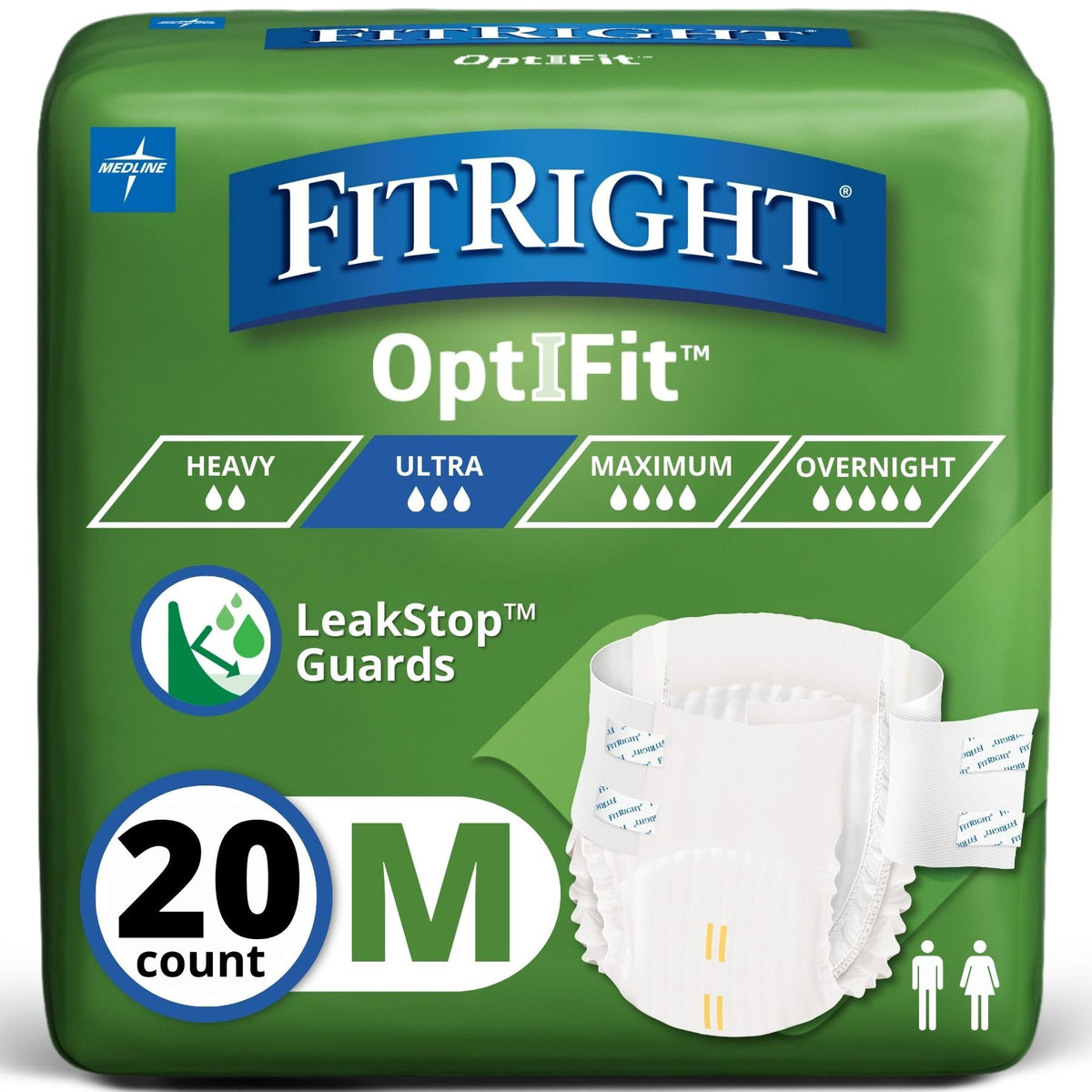 FitRight Adult Diapers with Tabs, Heavy Absorbency