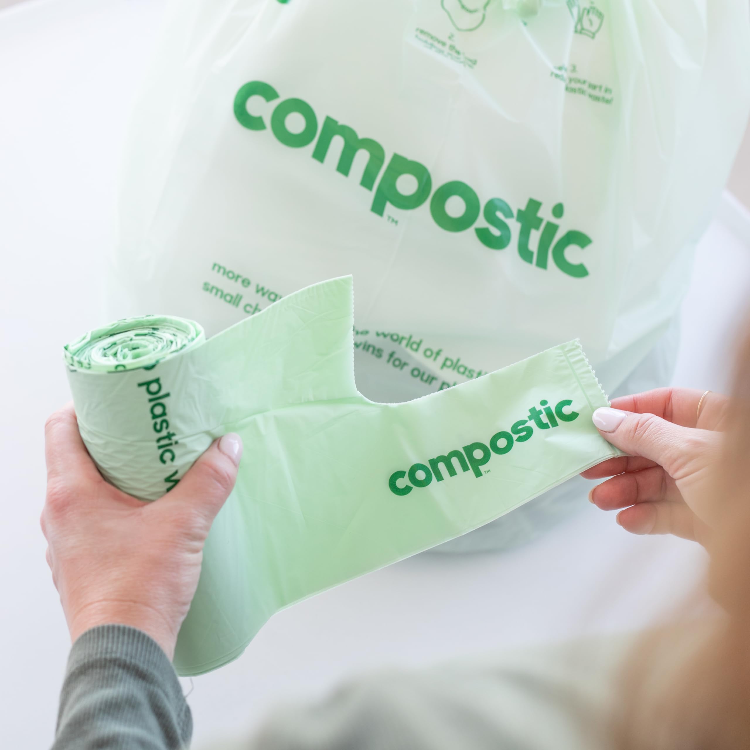 Compostic Compostable Trash Bags Extra Strong Plant-Based


