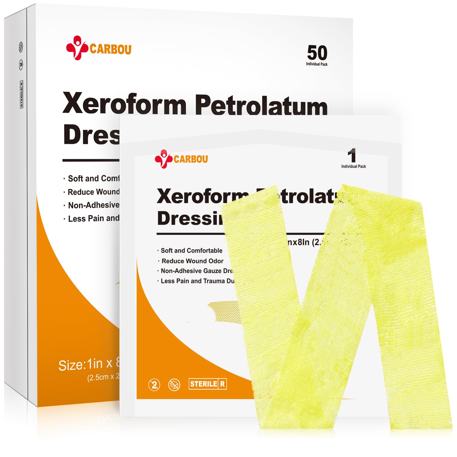 Carbou Medical Xeroform Petrolatum Dressing - Non-Adherent Gauze