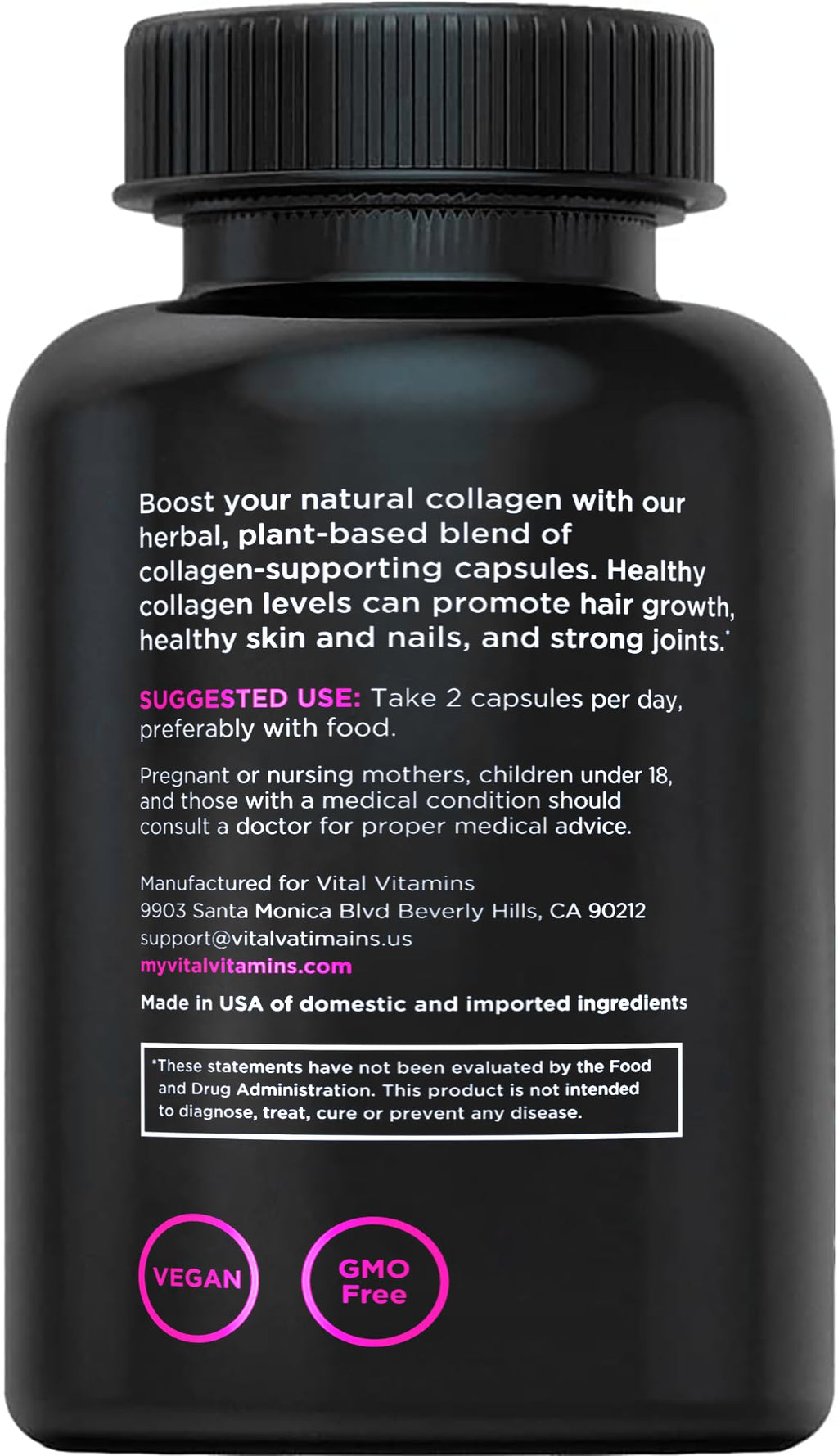 Vital Vitamins Vegan Collagen Booster - Hair Support

