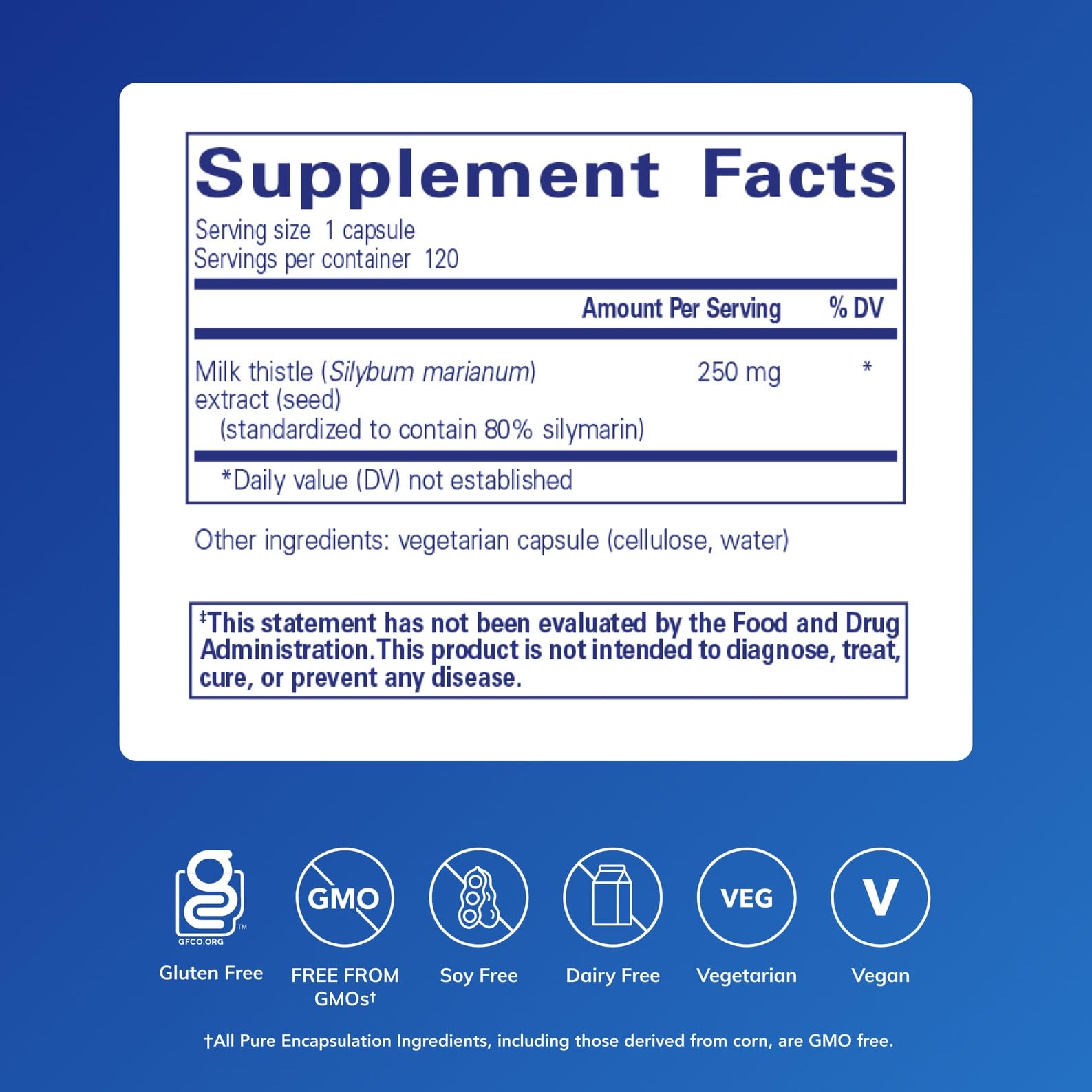 Silymarin Milk Thistle by Pure Encapsulations | Liver Health

