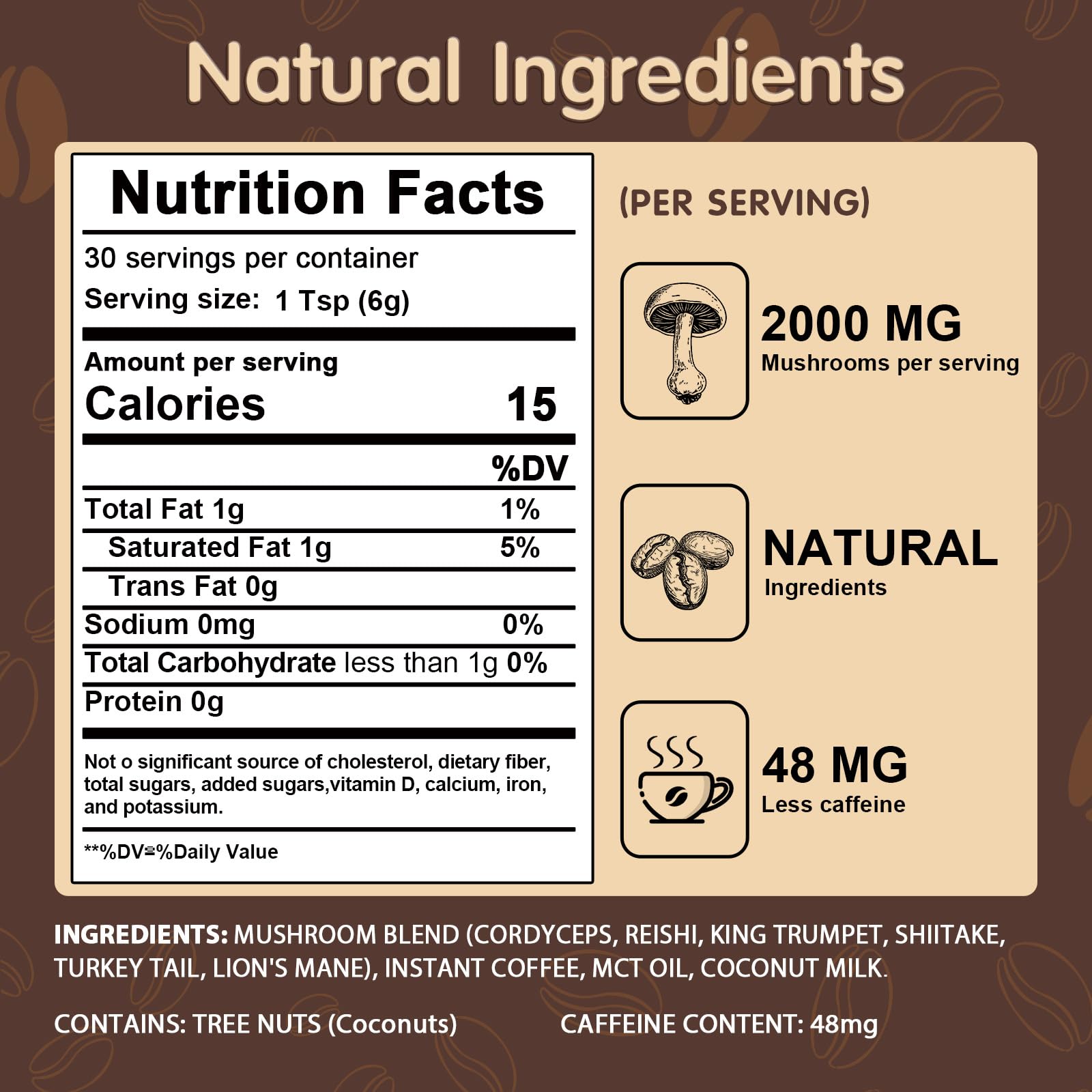 Mushroom Coffee with Adaptogenic Mushrooms – Instant Focus


