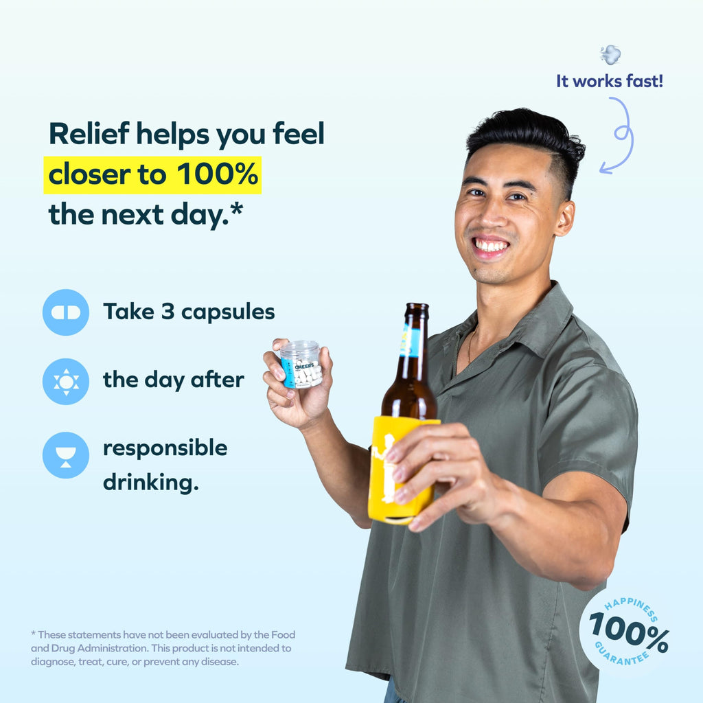 Cheers Relief Next-Morning Alcohol Recovery Supplement

