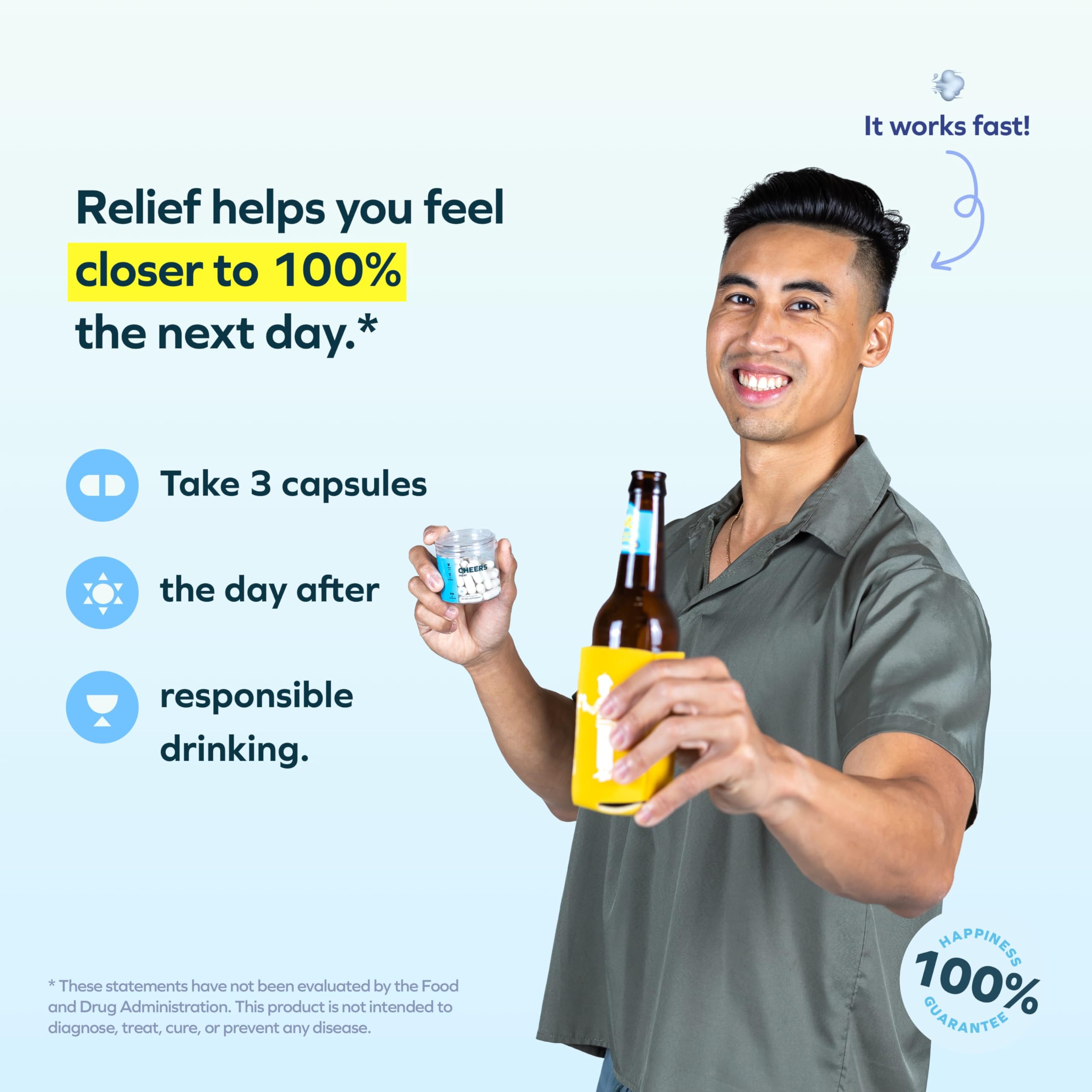 Cheers Relief Next-Morning Alcohol Recovery Supplement

