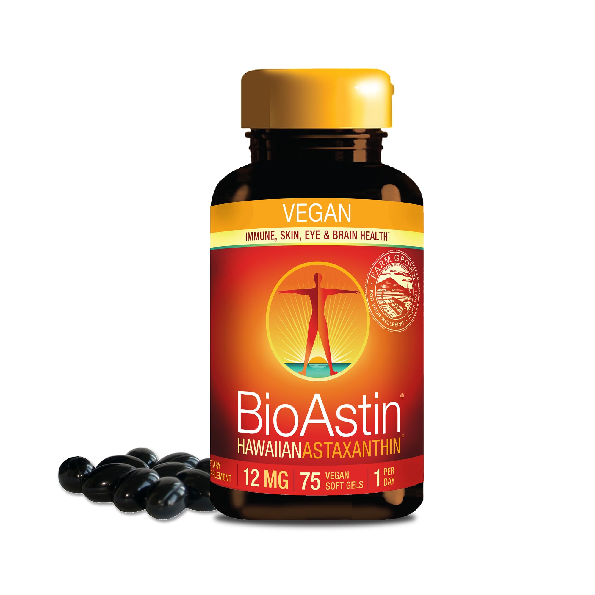 BioAstin Hawaiian Astaxanthin 12 mg Dietary Supplement - Nutrex Hawaii