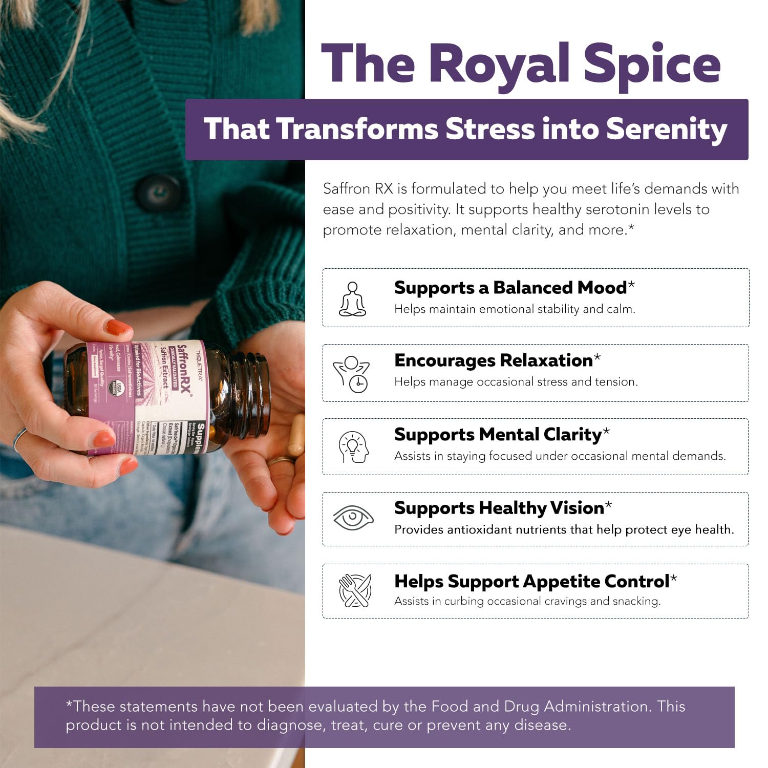 SaffronRX Organic Saffron Extract for Mood & Calm

