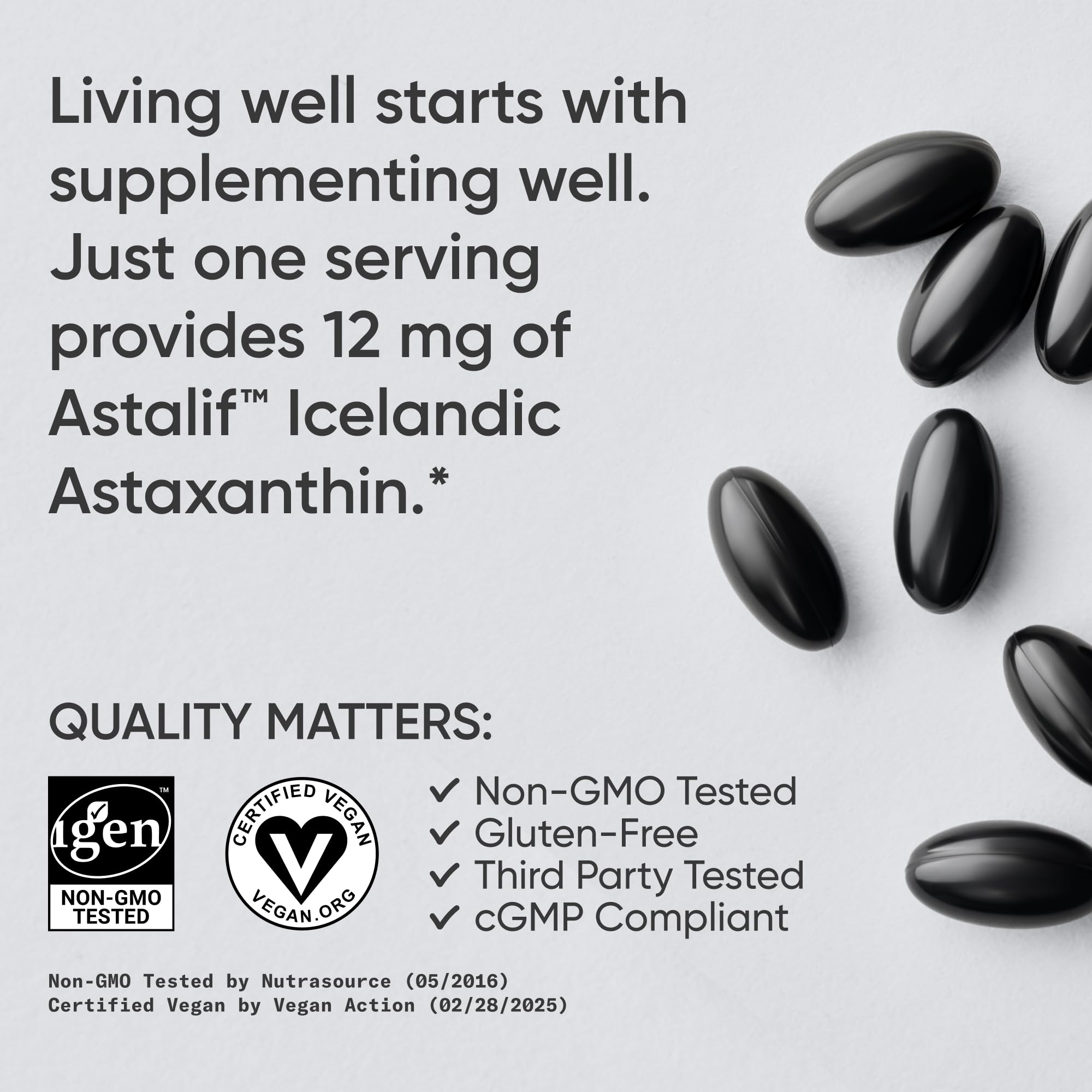 Sports Research Astaxanthin from Algae - Vegan Softgels


