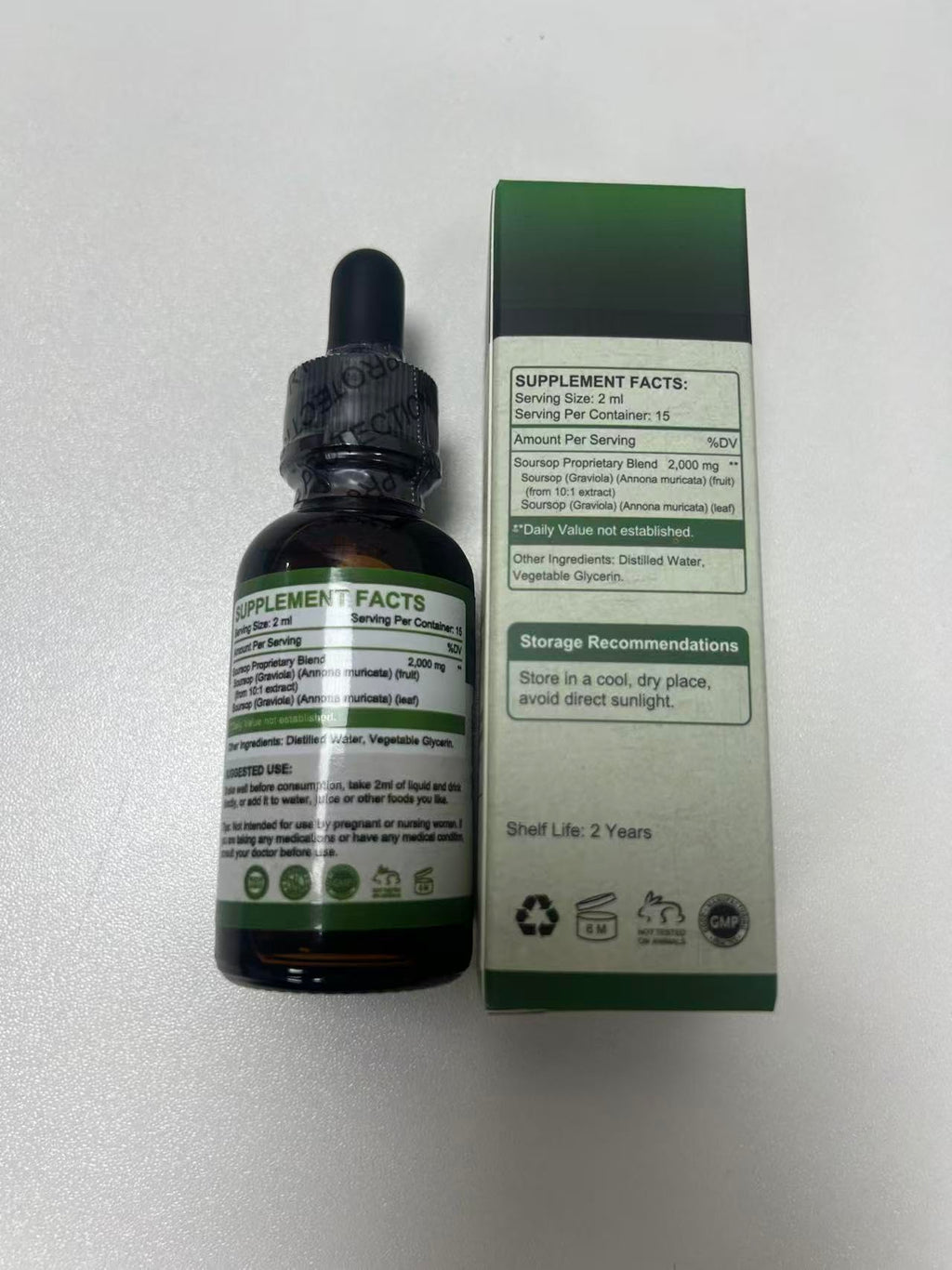 Organic Soursop Graviola Liquid Drops for Immune Support

