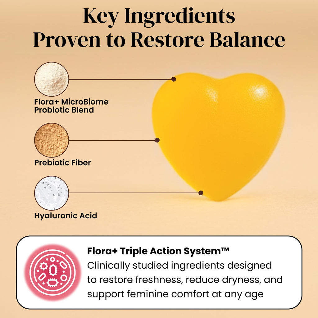 Flora+ Vaginal Probiotic Gummies for pH Balance - Vegan

