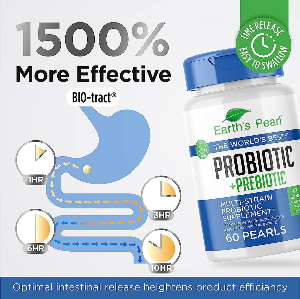 Earth's Pearl Probiotic & Prebiotic for Digestive Health

