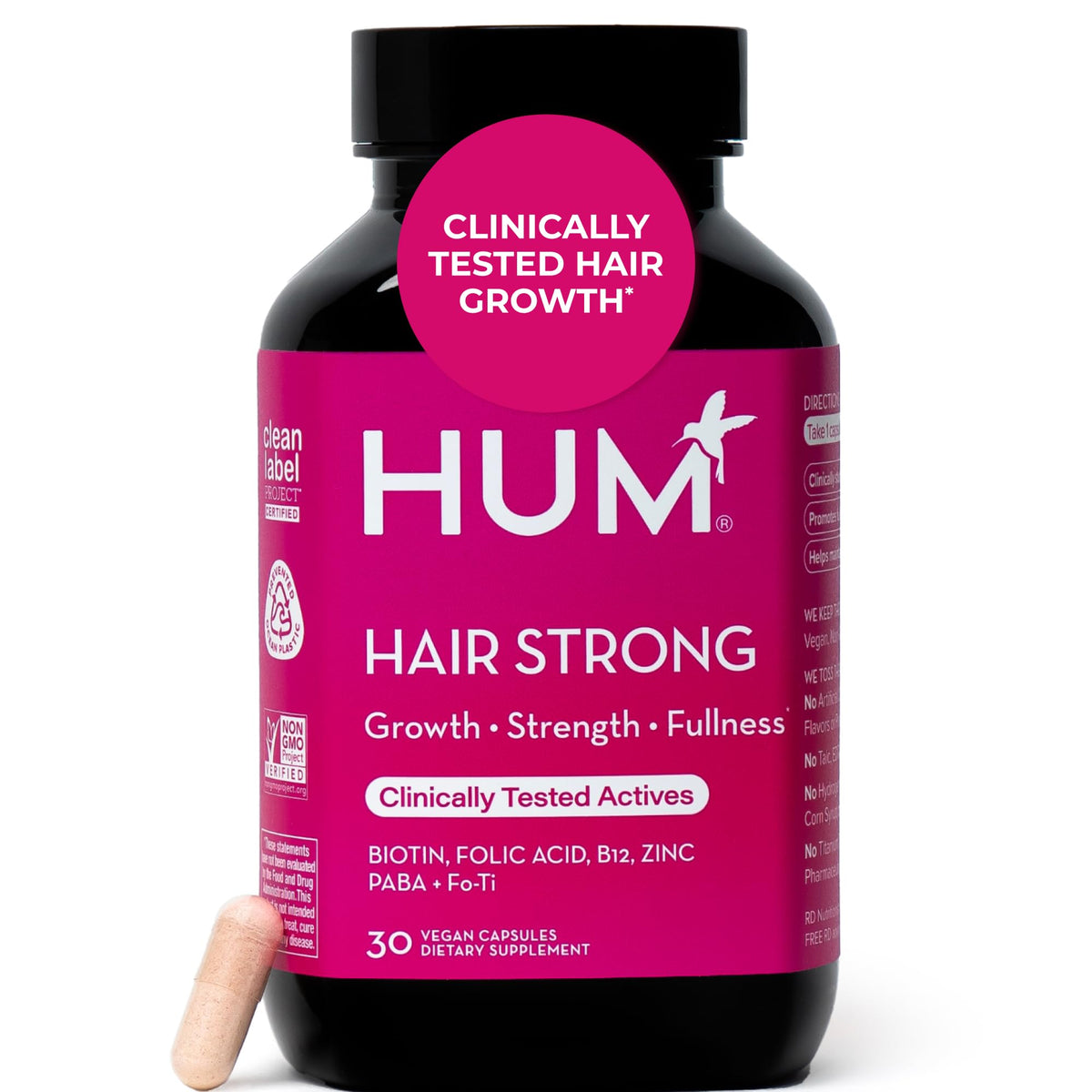 HUM Hair Growth Supplement with Biotin, Zinc & B12