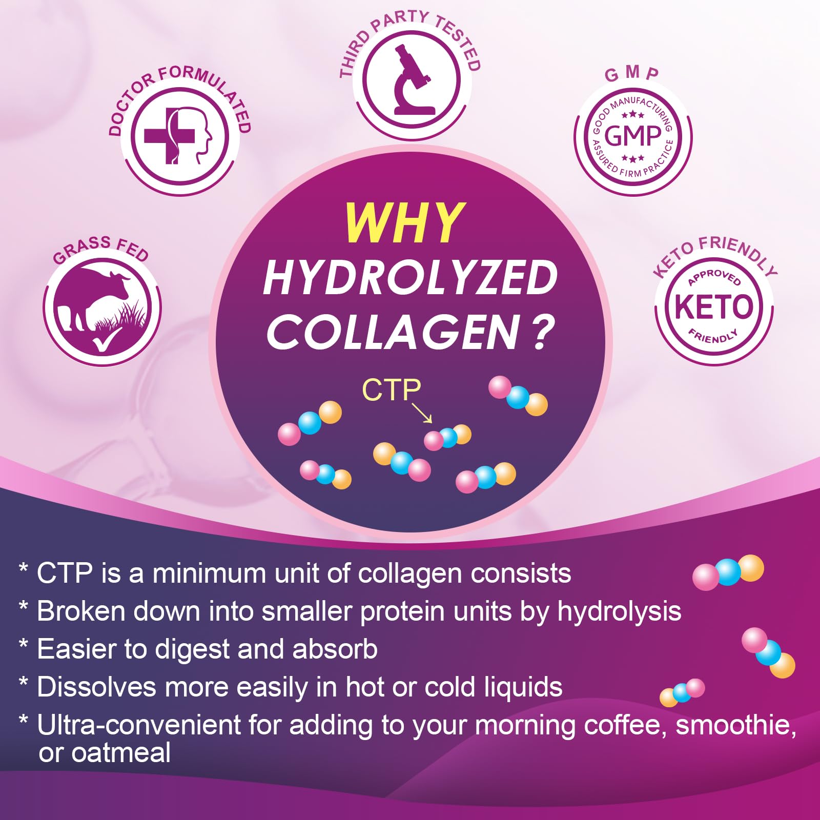 Nature Target Collagen Peptides Powder with Vitamin C & HA

