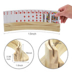 Plusvivo Solid Wood Curved Card Holders for Playing Cards


