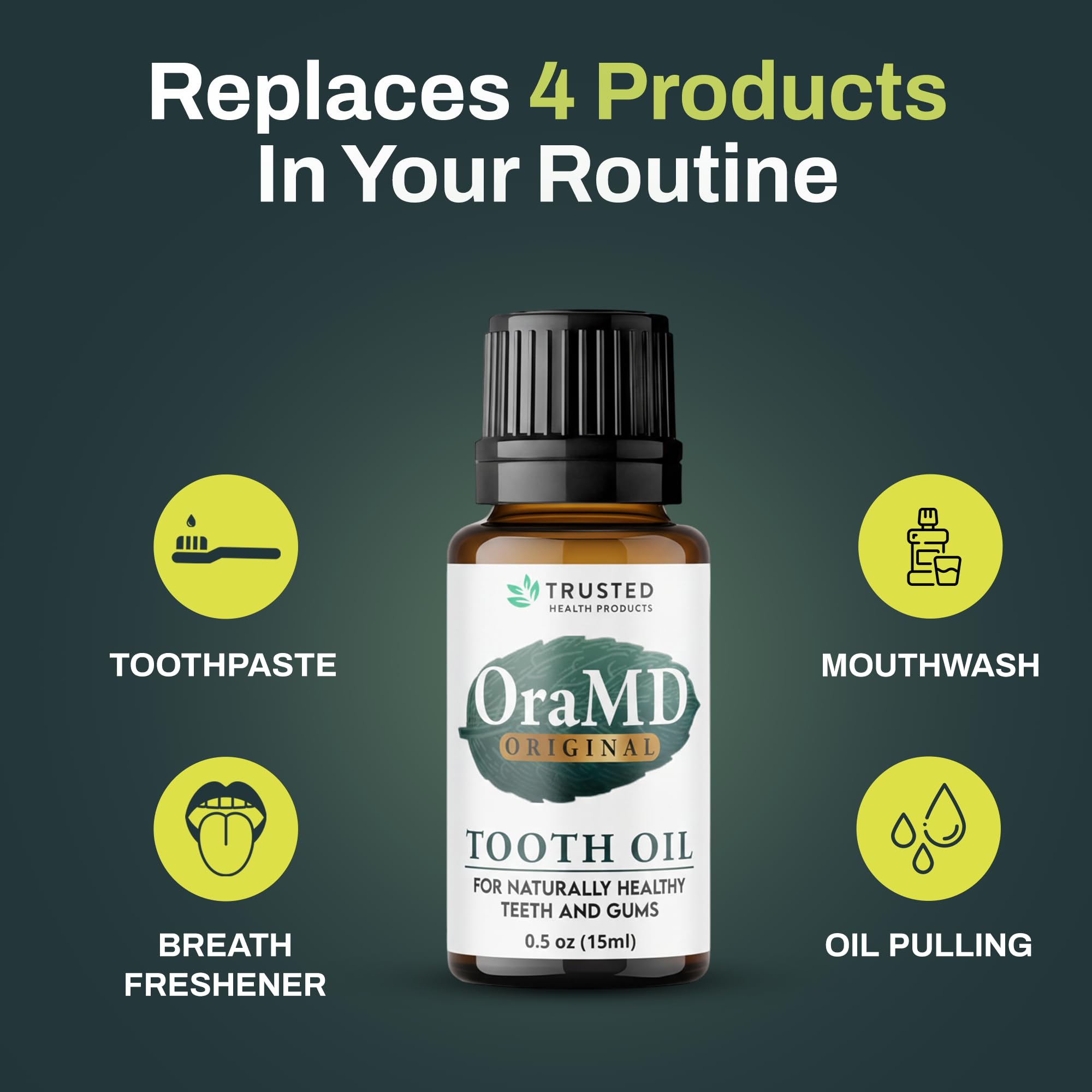 OraMD Original Strength Tooth Oil - 4-in-1 Oral Care

