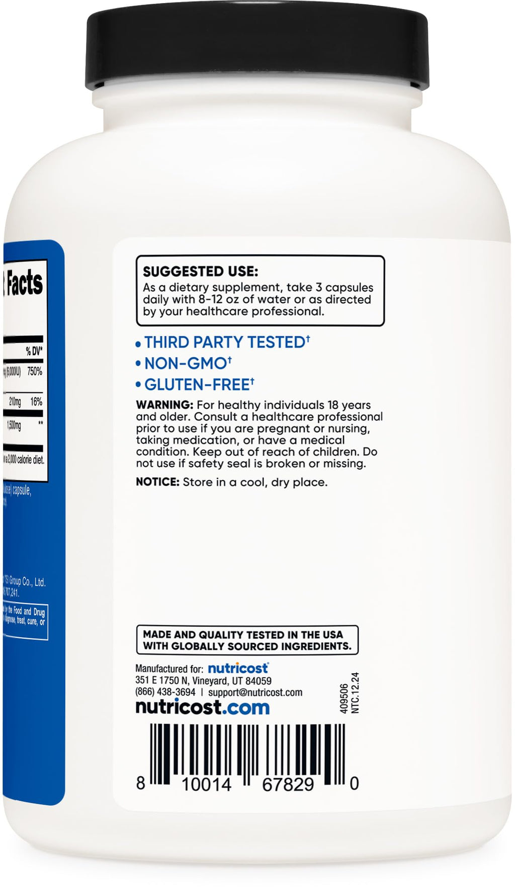 Nutricost HMB & Vitamin D3 Supplement - Daily Support

