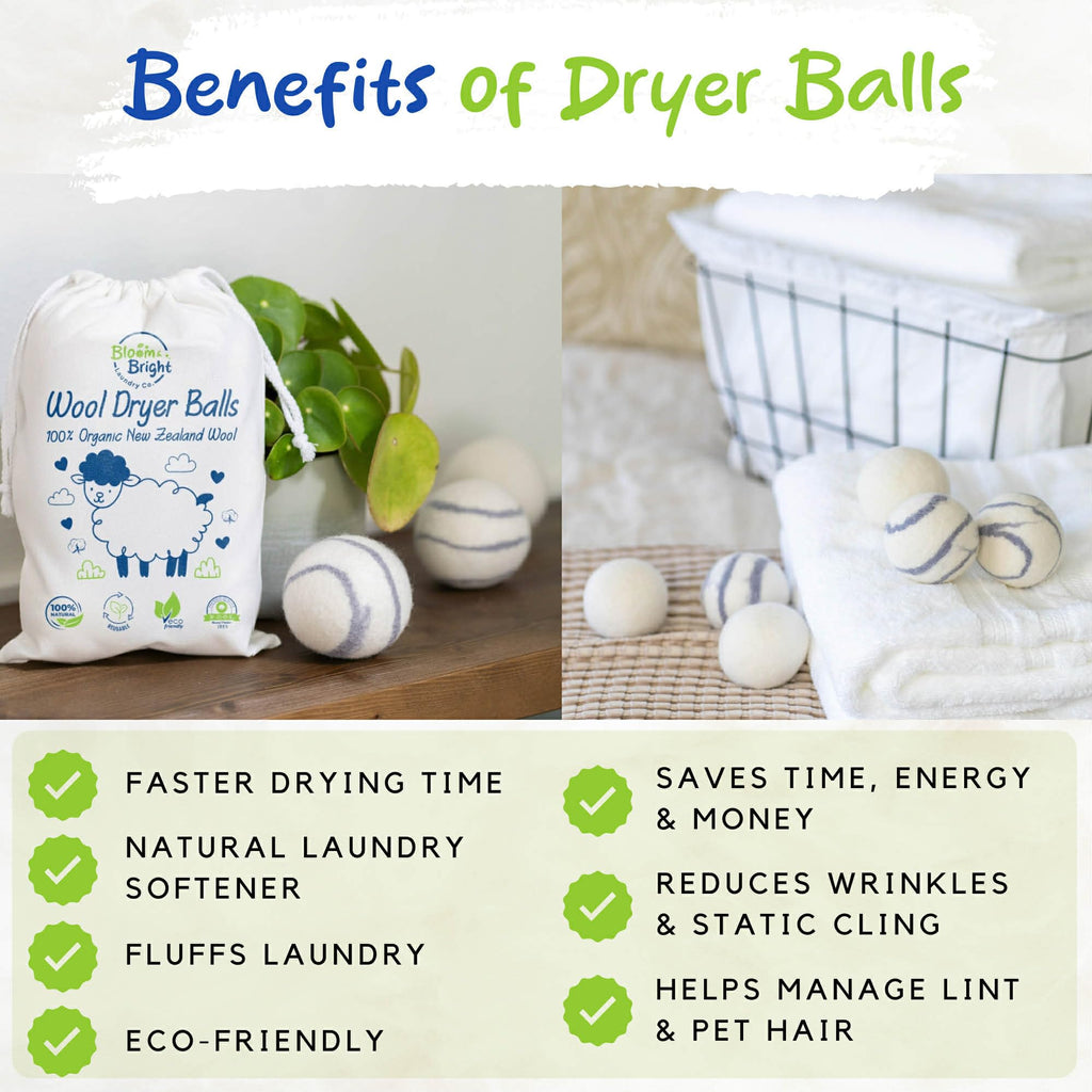 Organic Wool Dryer Balls for Laundry

