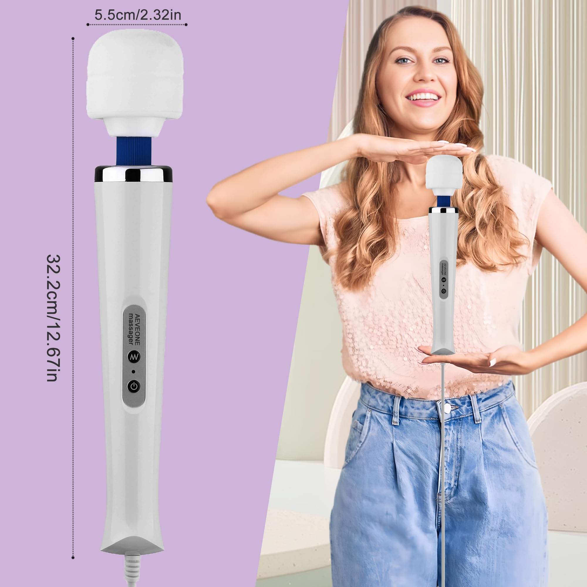 AEVEONE Handheld Wand Massager – Corded Deep Tissue Relief

