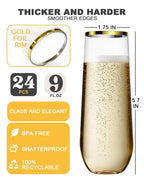Maaacute Plastic Champagne Flutes Stemless BPA-Free


