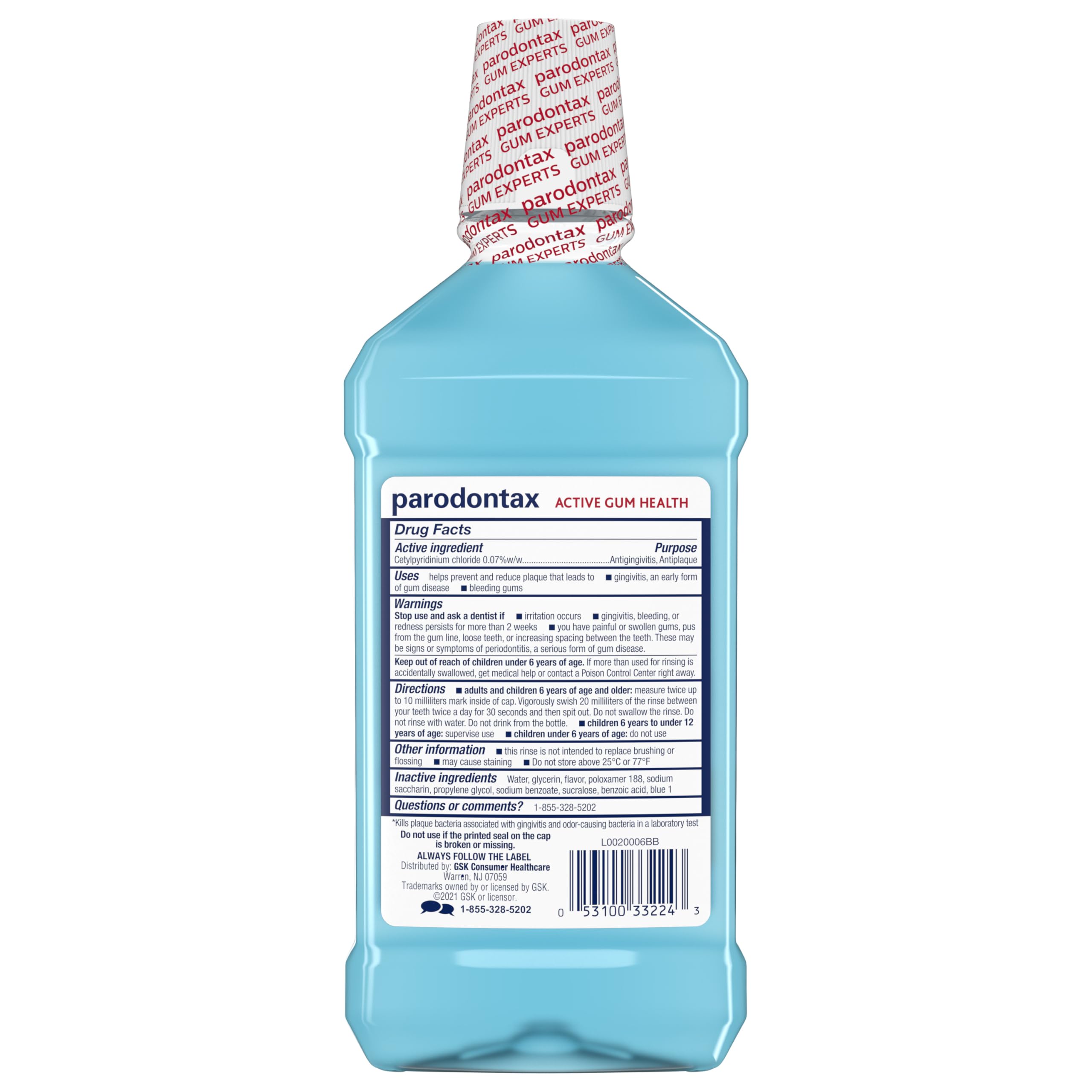 Parodontax Gum Health Mouthwash Antiplaque & Antigingivitis

