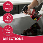 Weiman Cooktop Cleaning Spray with Microfiber Cloth

