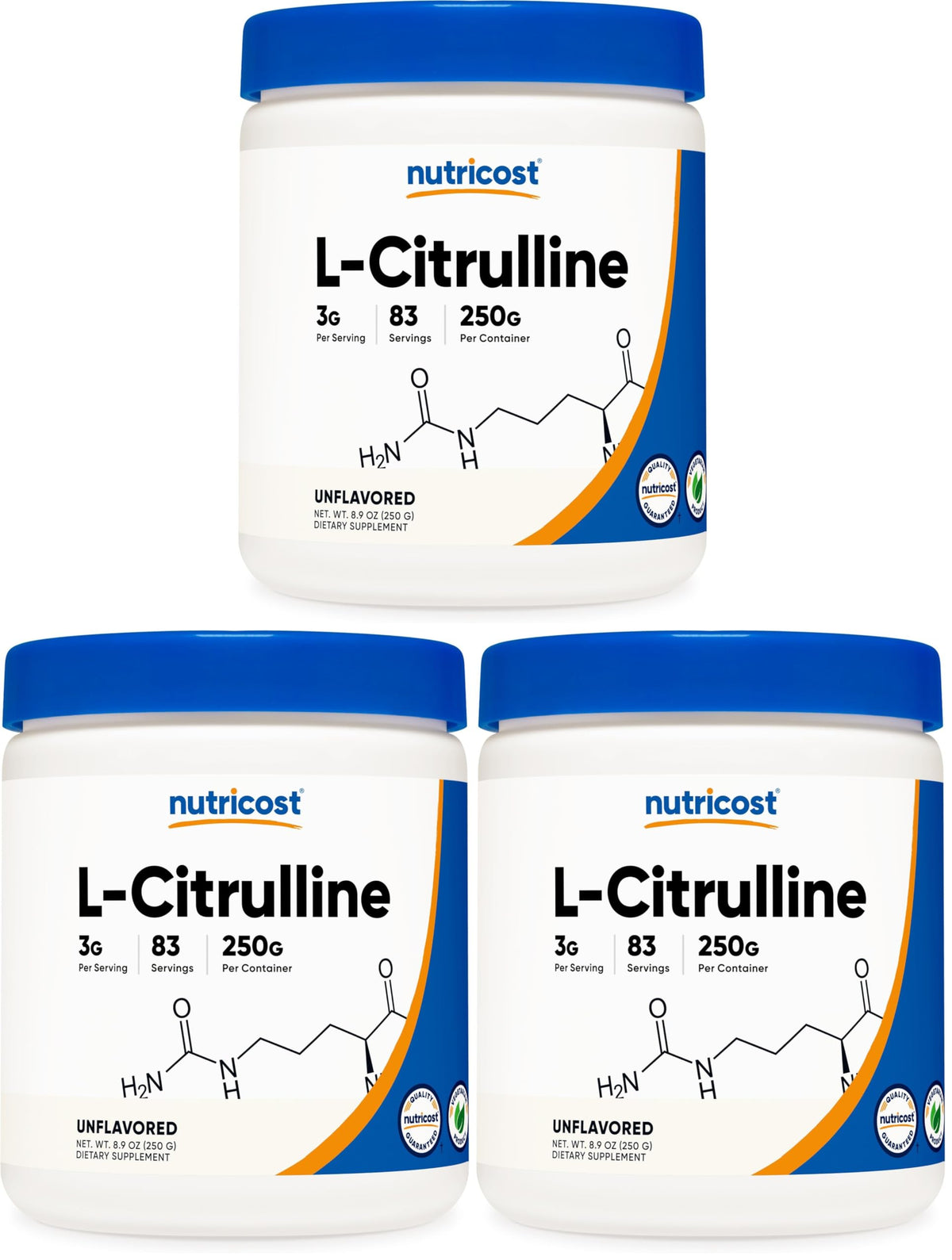 Nutricost L-Citrulline Base Powder - Pure, Non-GMO, Gluten Free