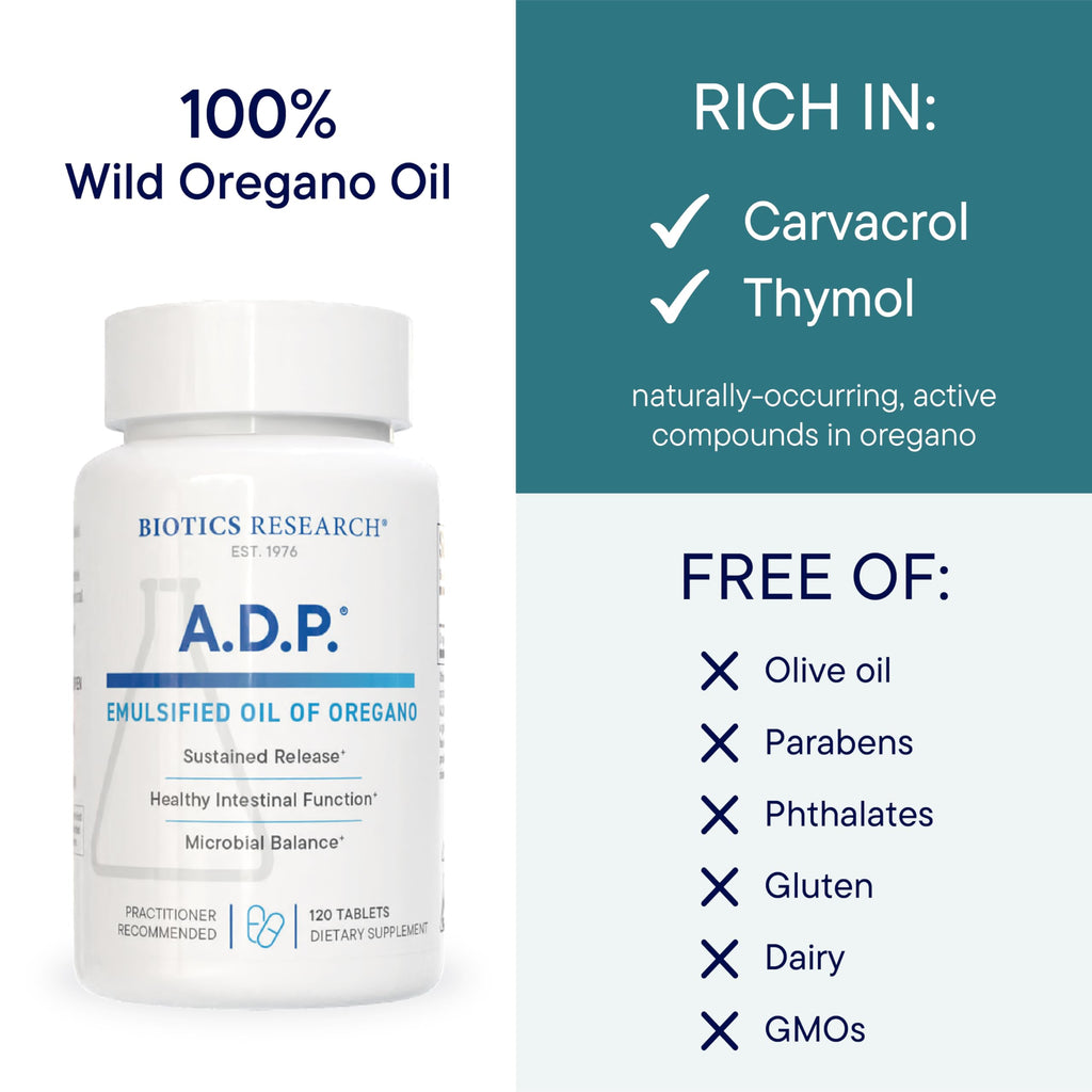 Oil of Oregano A.D.P. by Biotics Research - GI Health

