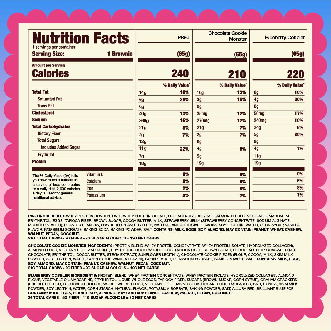 Prime Bites High Protein Brownie with Collagen | Gluten Free

