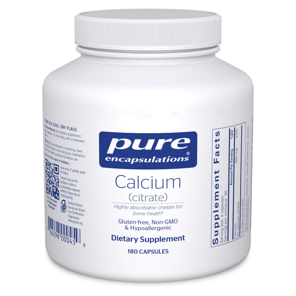 Pure Encapsulations Calcium Citrate Supplement Bone Health

