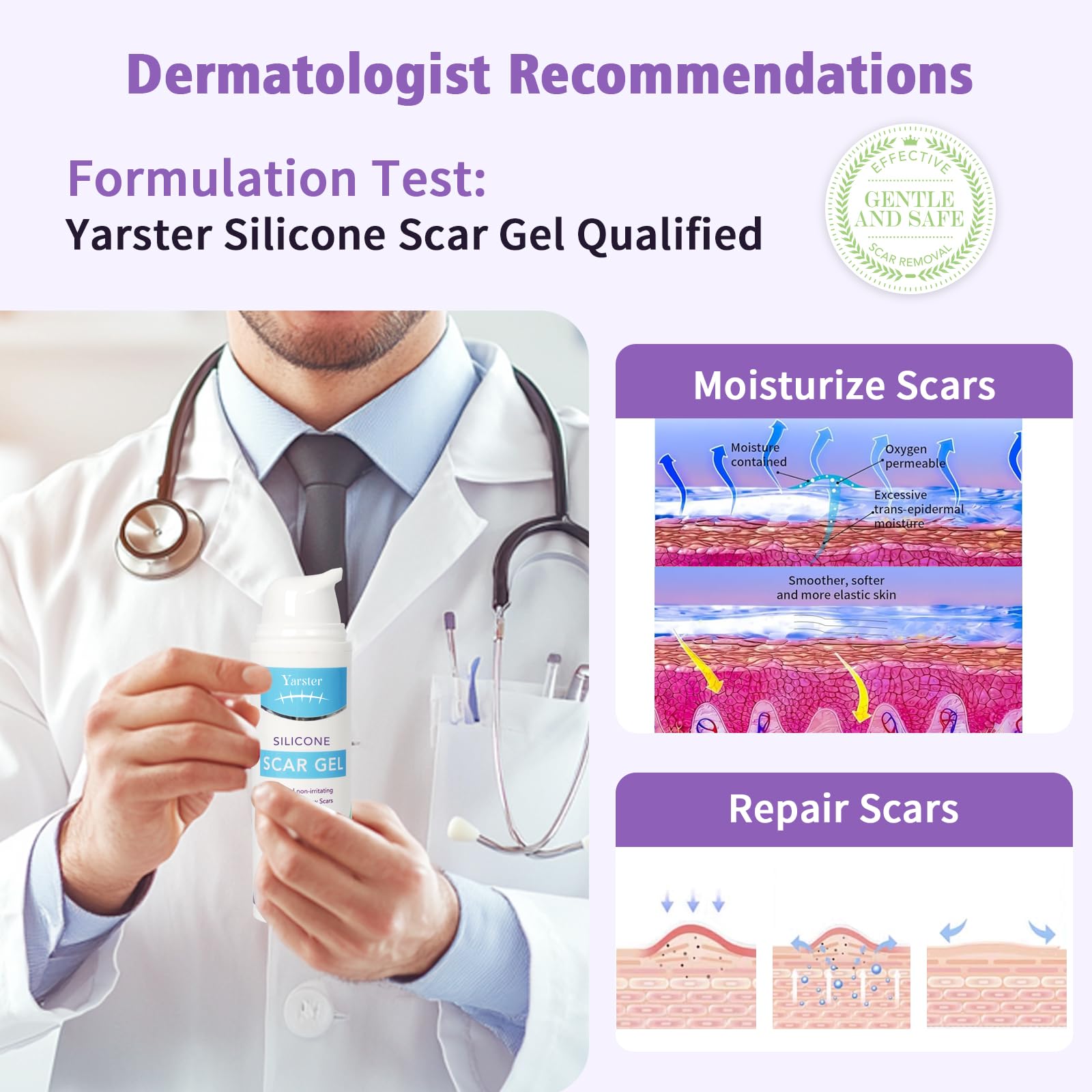 Medical Grade Silicone Scar Gel for Surgical & Acne Scars

