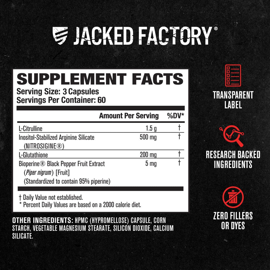 N.O. XT Nitric Oxide Supplement by Jacked Factory

