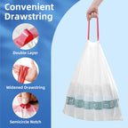 KdbK Kitchen Trash Bags – Drawstring, Unscented, Leak-Proof

