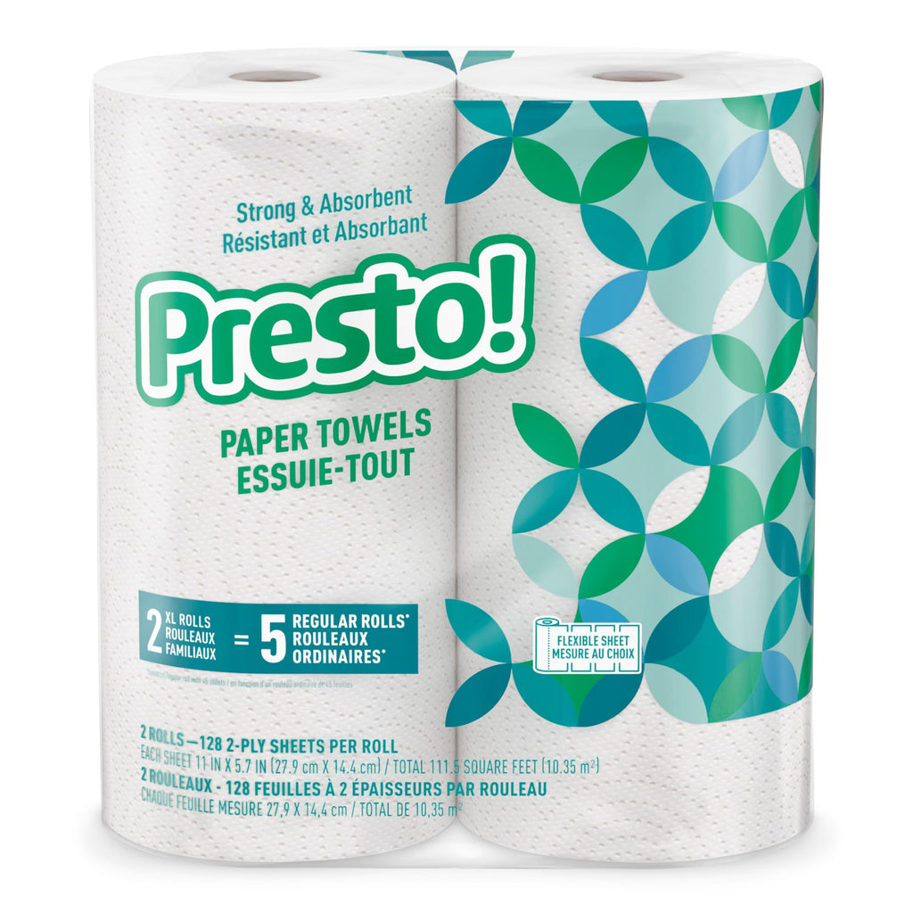 Presto Flex-a-Size Kitchen Paper Towels - 2-Ply Absorbent

