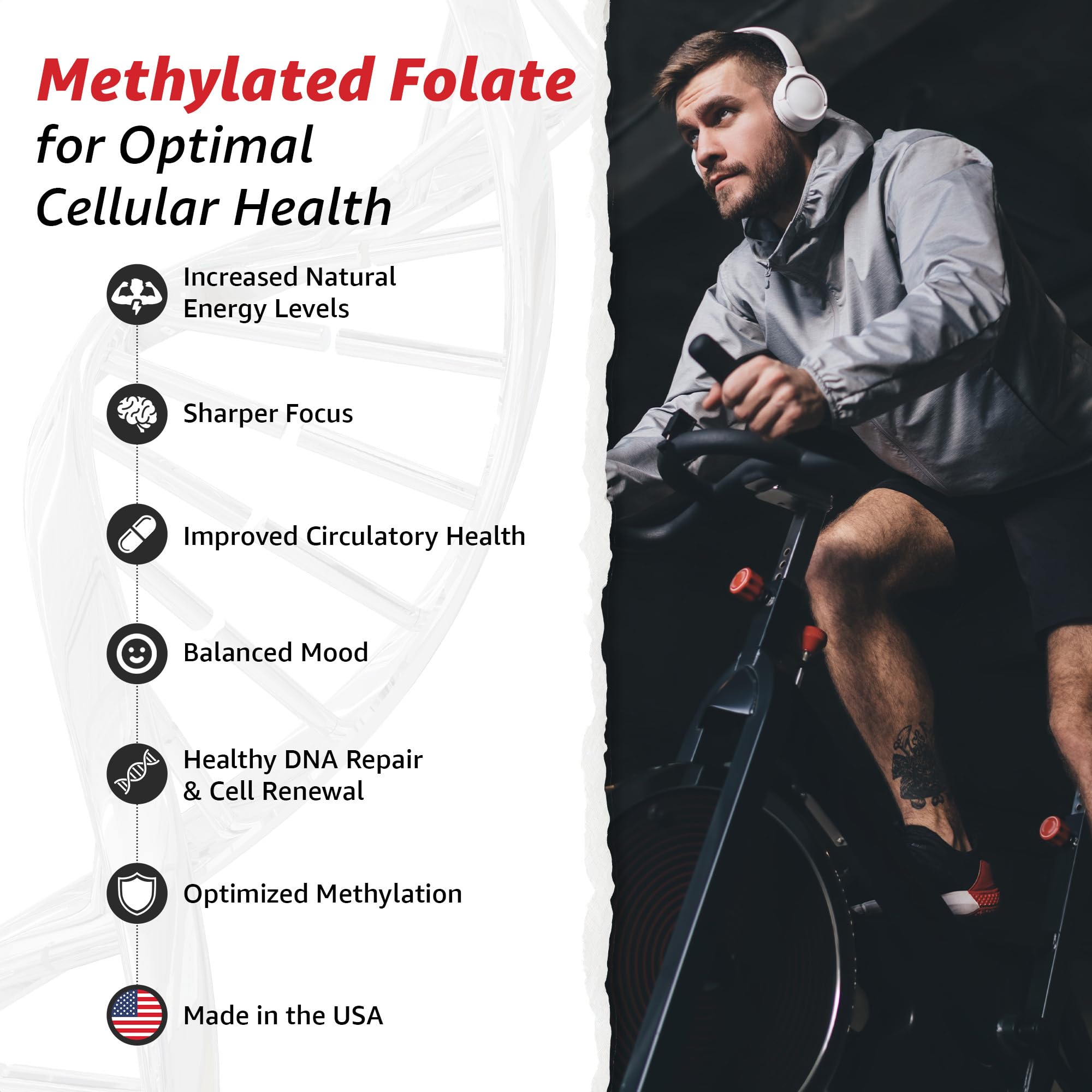 10X Health 5-MTHF Methylfolate Supplement for Brain & Heart

