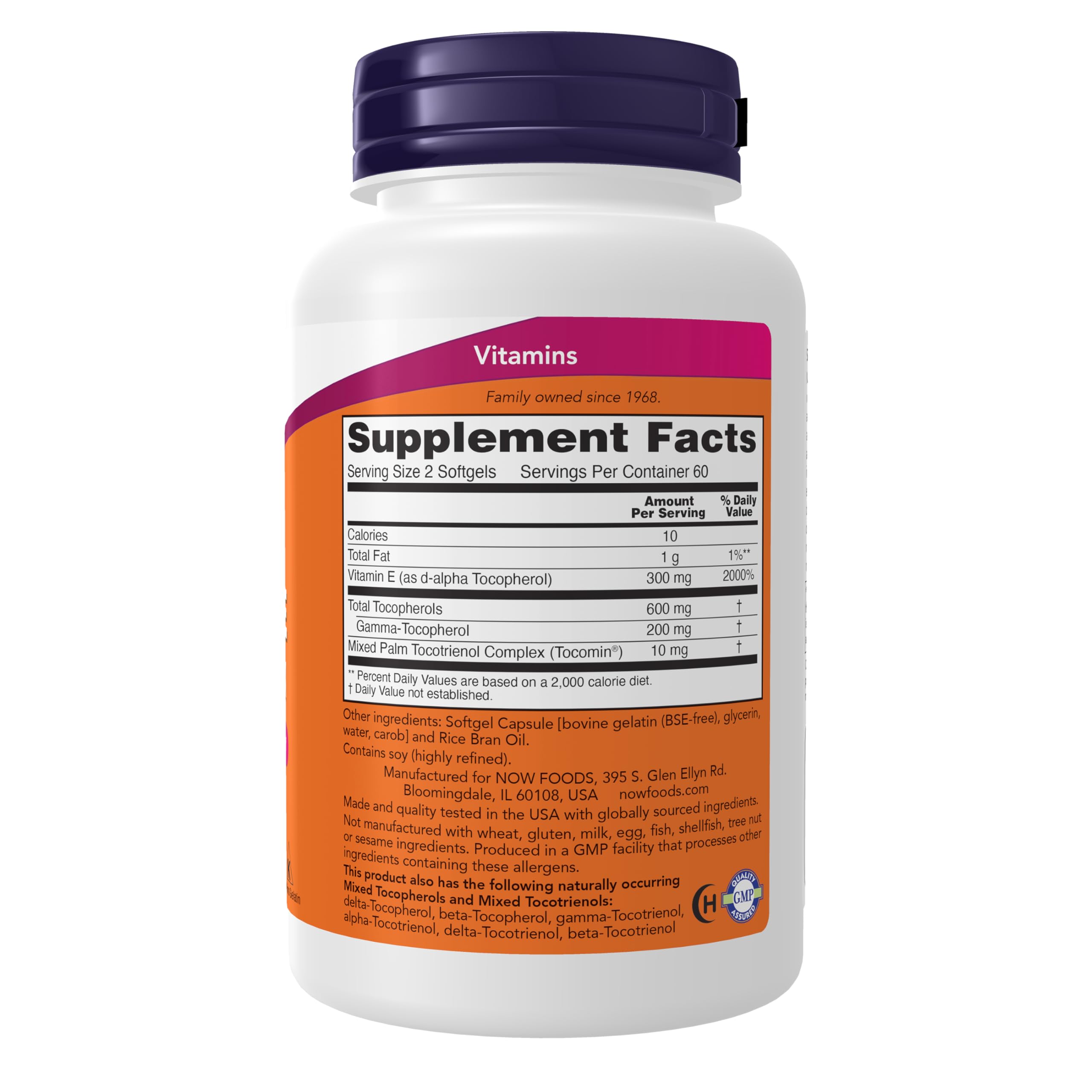 NOW Gamma E Complex Vitamin E with Mixed Tocopherols

