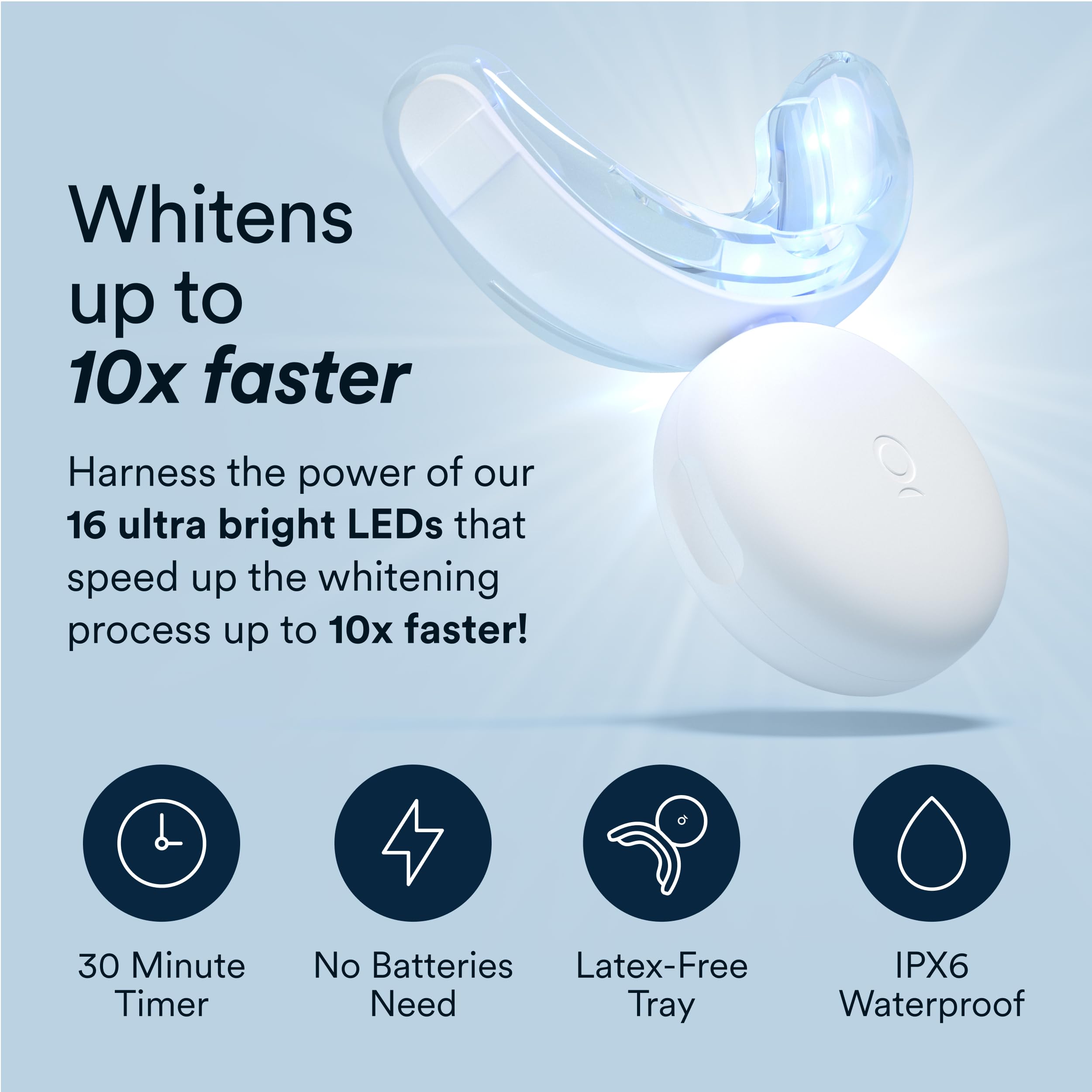 Auraglow Teeth Whitening Kit with LED Accelerator Light

