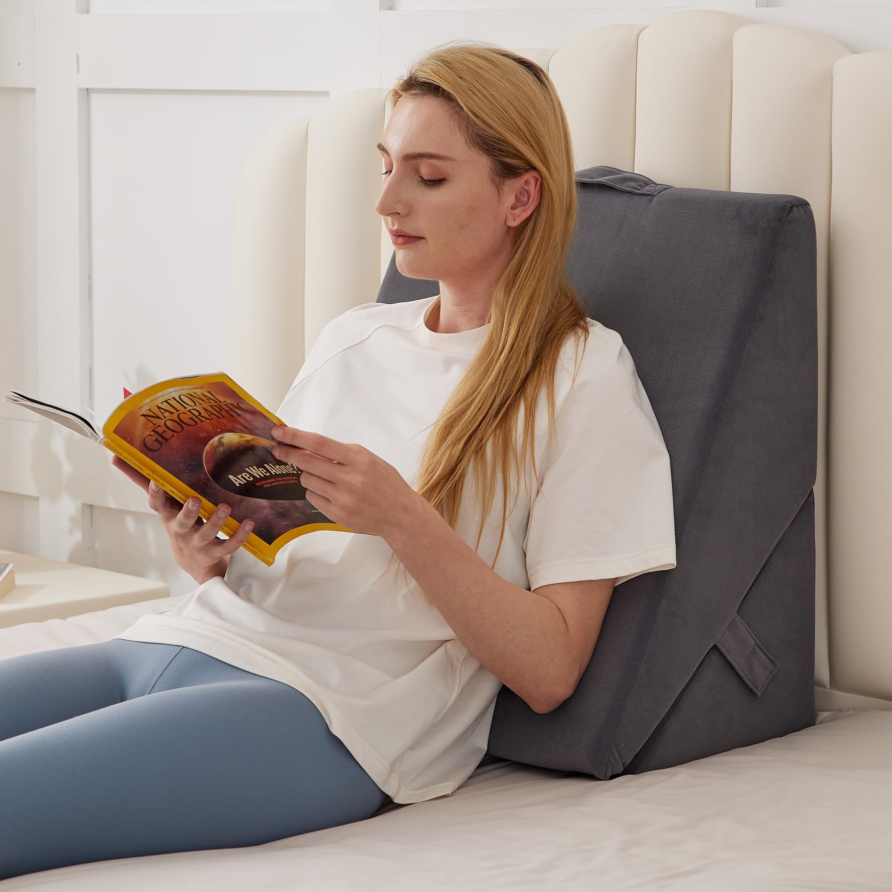 BIEEZZK Wedge Pillow Set for Post-Surgery & Acid Reflux