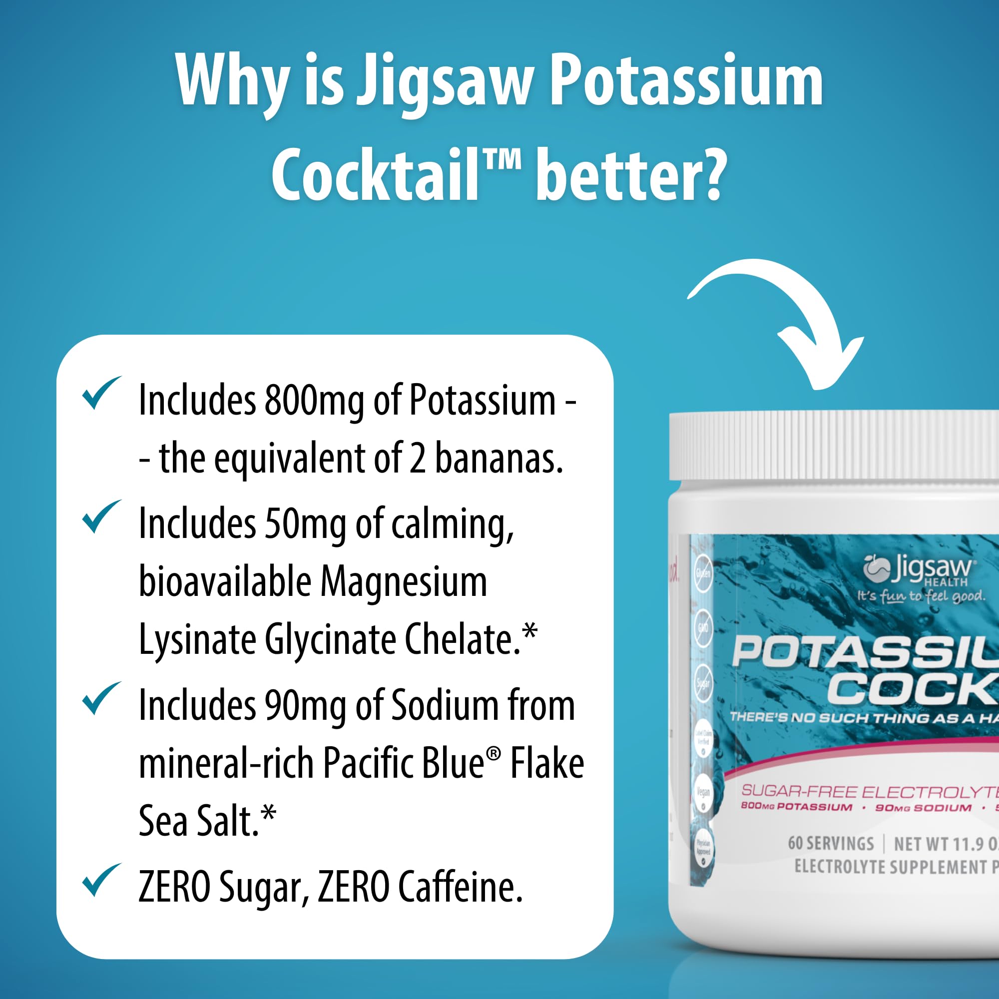 Jigsaw Health Potassium Cocktail Electrolyte Drink

