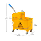 Mind Reader Mop Bucket with Wringer - 5.5 Gal

