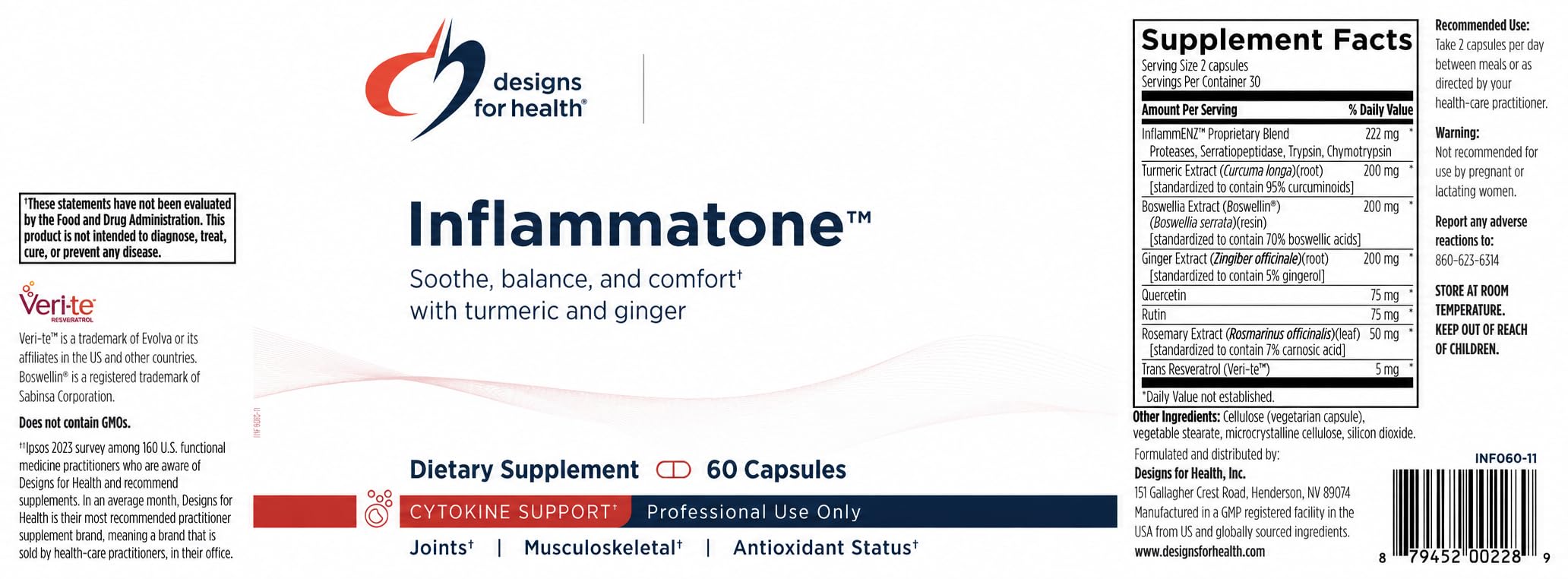 Inflammatone Turmeric Supplement with Proteolytic Enzymes

