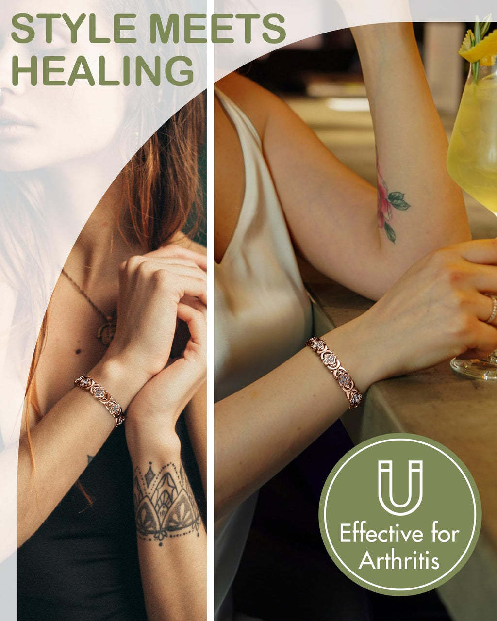Feraco Magnetic Therapy Bracelet for Women - Adjustable

