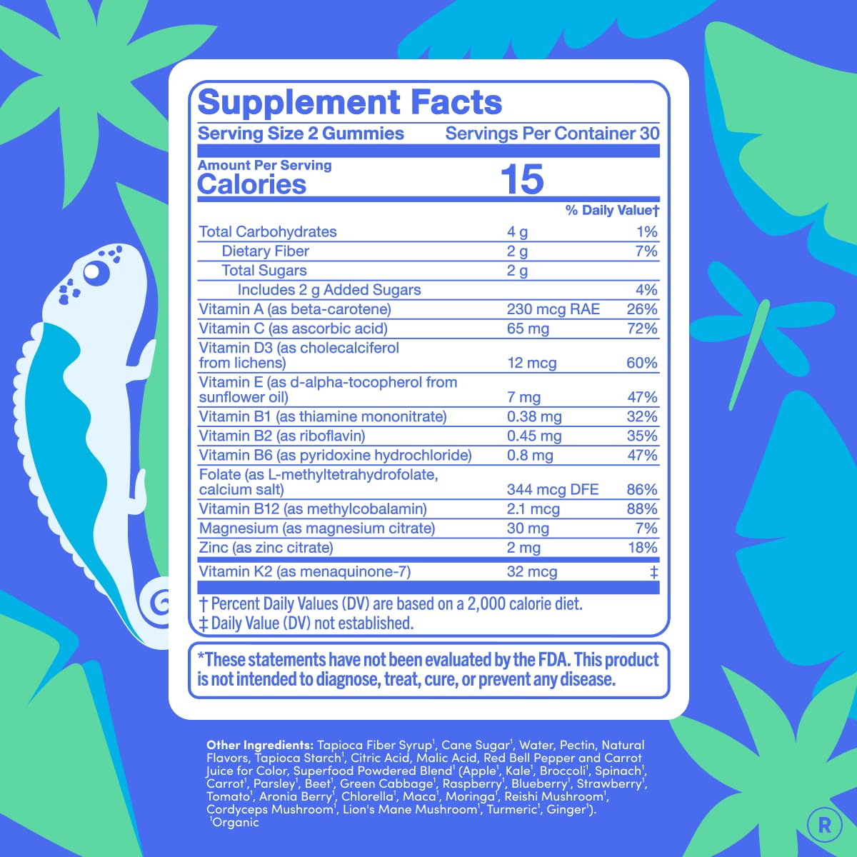 First Day Teen Multivitamin Gummies - Organic Fruit & Veggie


