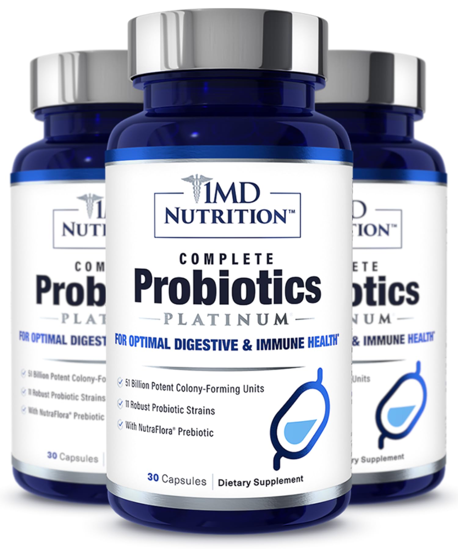 1MD Complete Probiotics Platinum Digestive Health Probiotic