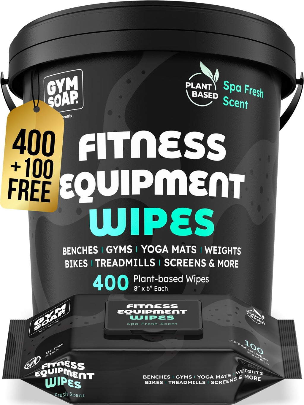 GymSoap Plant-Based Gym Equipment Wipes


