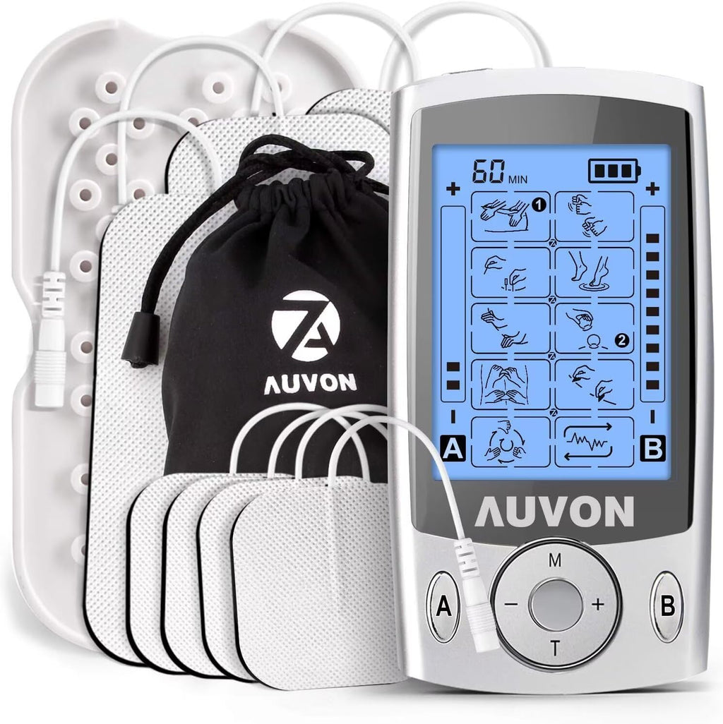 AUVON Dual Channel TENS Unit with 20 Modes

