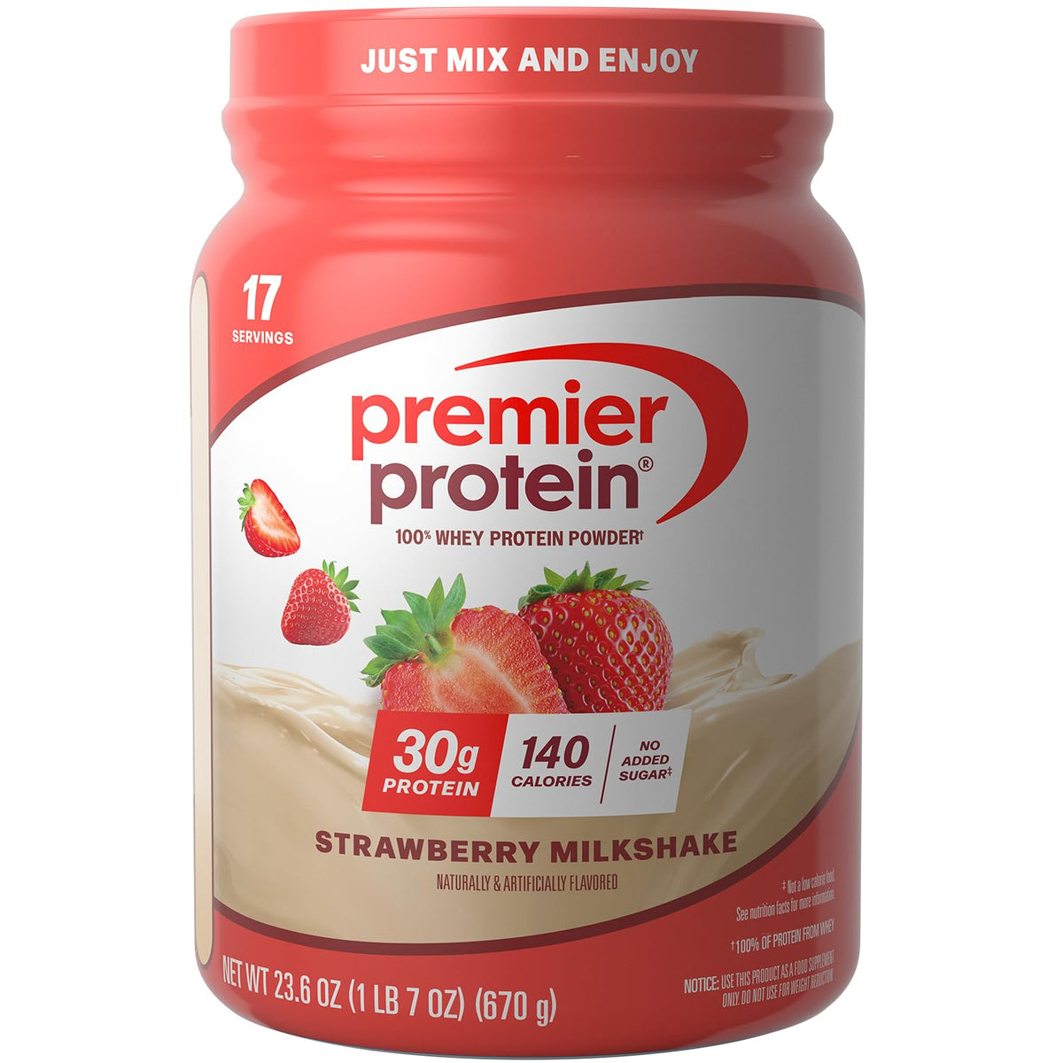 Premier Protein Powder 30g Protein, No Added Sugar, 100% Whey, Keto Friendly