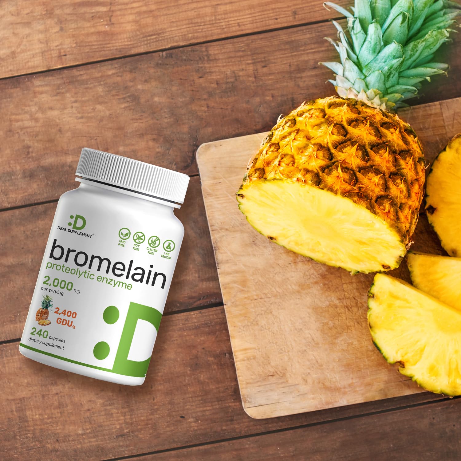 Bromelain Supplement Pineapple Enzyme for Digestion

